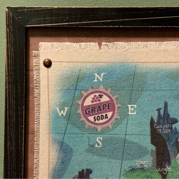 DISNEY PIXAR UP PARADISE FALLS FRAMED MAP ART! - Picture 4 of 9